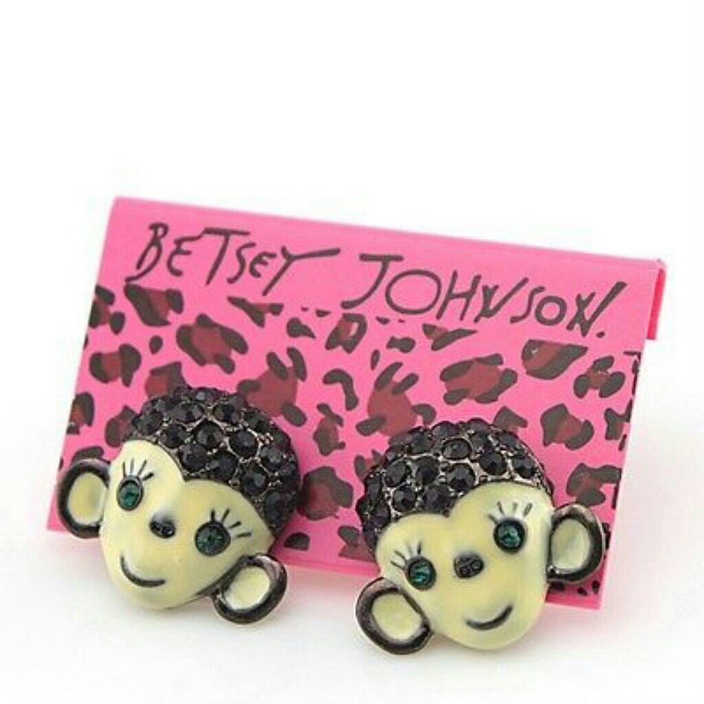 💝BNWT💝Betsey Johnson Monkey Earrings